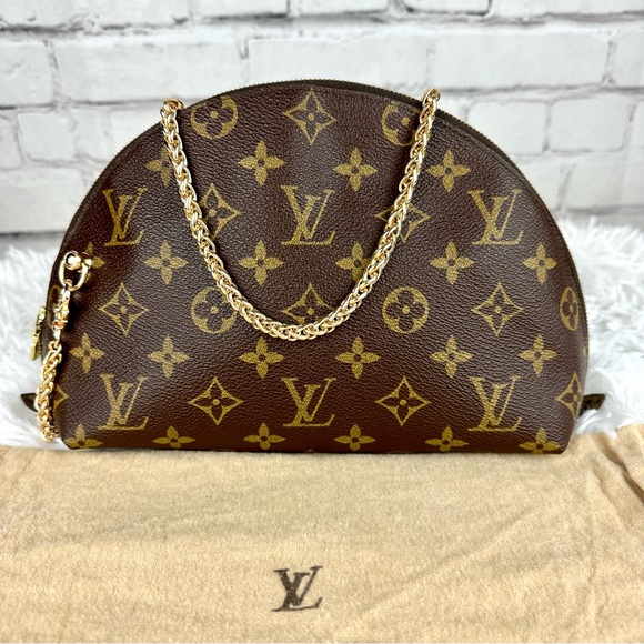Louis Vuitton Demi Ronde Crossbody Pouch bag with chain, scarf and dust bag - Picture 3 of 16